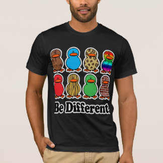 Camiseta ser diferentes patos-patos-padrão engraçado