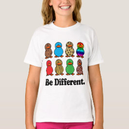 Camiseta ser diferentes patos-patos-padrão engraçado