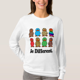 Camiseta ser diferentes patos-patos-padrão engraçado