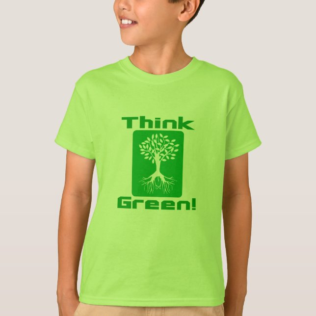 Camiseta Ser ecológico | T-Shirts de Pense verde (Frente)