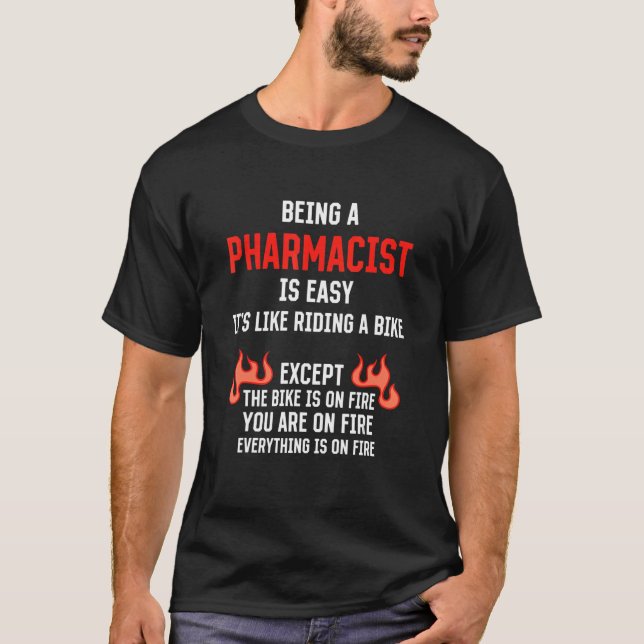 Camiseta Ser Farmacêutico É Fácil Farmácia Humor (Frente)