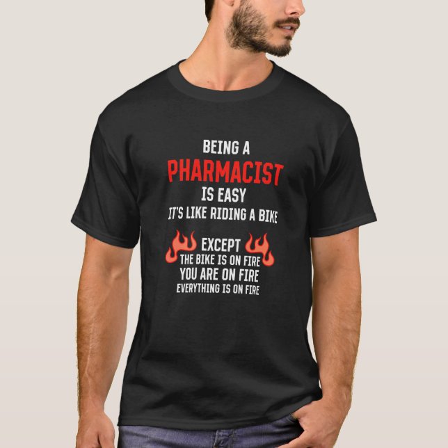 Camiseta Ser Farmacêutico É Fácil Farmácia Humor (Frente)