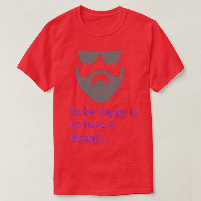 Camiseta Ser feliz é ter uma barba 4 (Frente do Design)