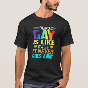 Camiseta Ser Gay é como um relâmpago, nunca vai embora.