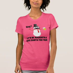 Camiseta Ser gelado papai noel impertinente e salvar uma