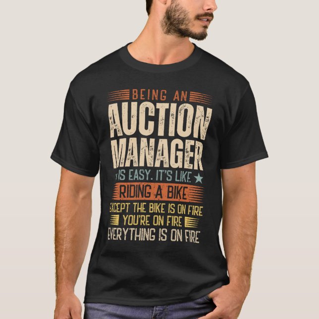 Camiseta Ser Gerente De Leilões É Fácil (Frente)