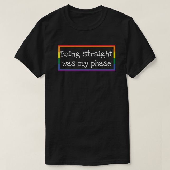 Camiseta Ser hetero foi a minha fase (Frente do Design)