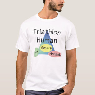 Camiseta Ser humano do Triathlon do T