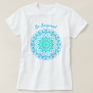 Camiseta Ser Inspirado Azul Teal Mandala Dream Doilie