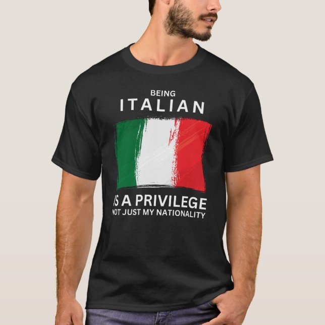 Camiseta Ser Italiano É Um Privilégio (Frente)
