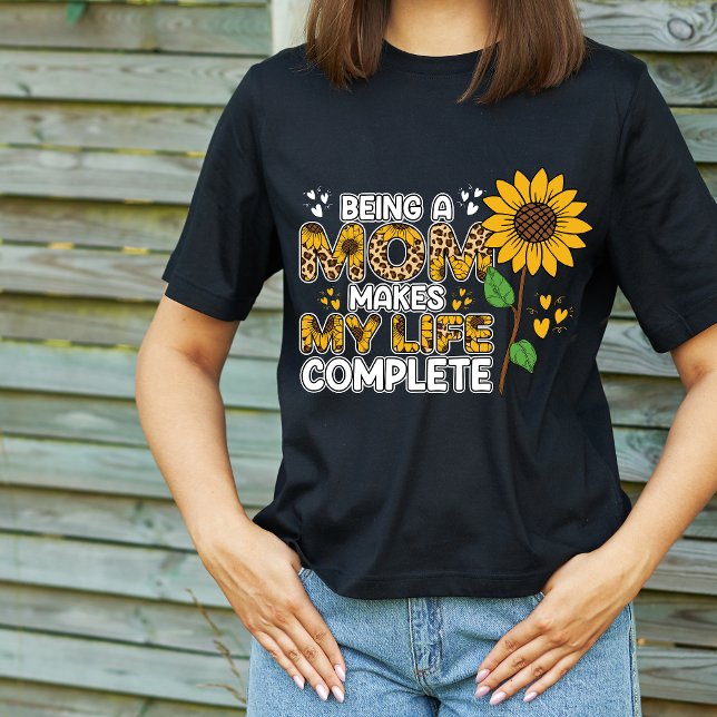Camiseta Ser Mãe Faz Minha Vida Completa Dia de as mães (Criador carregado)