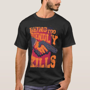 Camiseta Ser Matares Amigáveis Não Confiam Em Ninguém Agita
