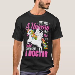 Camiseta Ser Médico Unicórnio Estudantes De Faculdade De Me