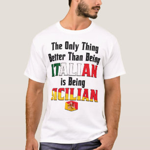 Camiseta Ser Melhor do que ser italiano é ser siciliano