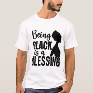 Camiseta Ser negro é uma benção afro-americana