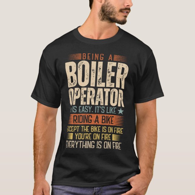 Camiseta Ser Operador De Caldeira É Fácil (Frente)