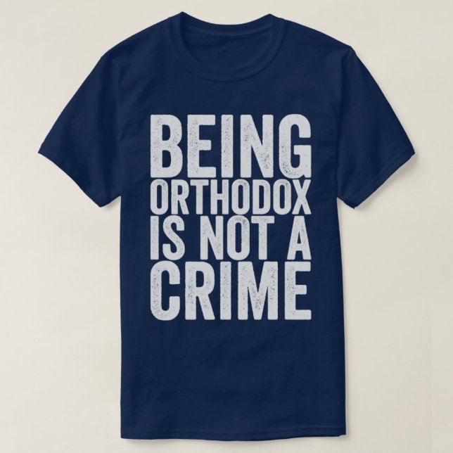 Camiseta Ser Ortodoxo Não É Crime (Frente do Design)