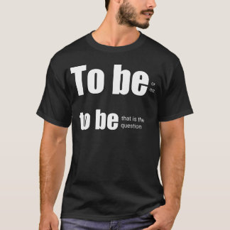 Camiseta Ser ou não ser uma citação de garoto hipster famíl
