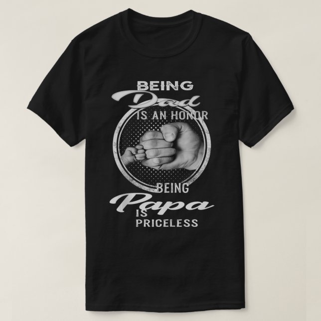 Camiseta Ser Pai É Uma Honra Ser Papa É Imprestável (Frente do Design)