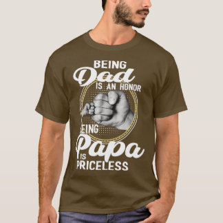 Camiseta Ser pai É Uma Honra Ser Papa É Uma Fath Sem Preço
