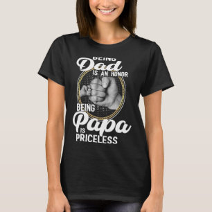 Camiseta Ser Pai É Uma Honra Ser Papa É Uma Fath Sem Preço