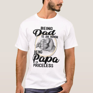Camiseta Ser Pai É Uma Honra Ser Papa É Uma Gordura Impress