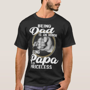 Camiseta Ser Pai É Uma Honra Ser Papa É Uma Gordura Impress
