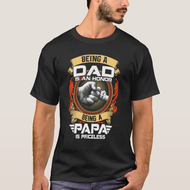 Camiseta Ser Pai É Uma Honra Ser Um Papa É Imprestável (Frente)