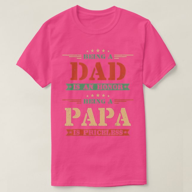 Camiseta Ser Pai É Uma Honra Ser Um Papa É Imprestável (Frente do Design)