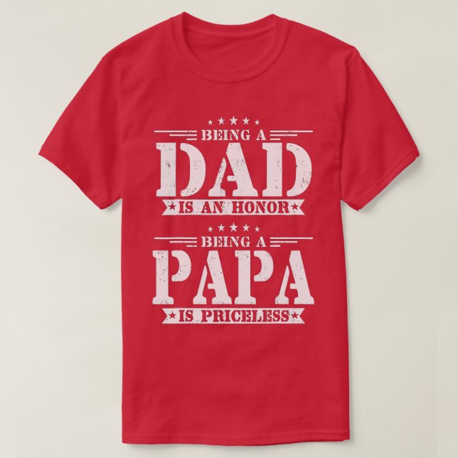 Camiseta Ser Pai É Uma Honra Ser Um Papa É Imprestável (Frente do Design)