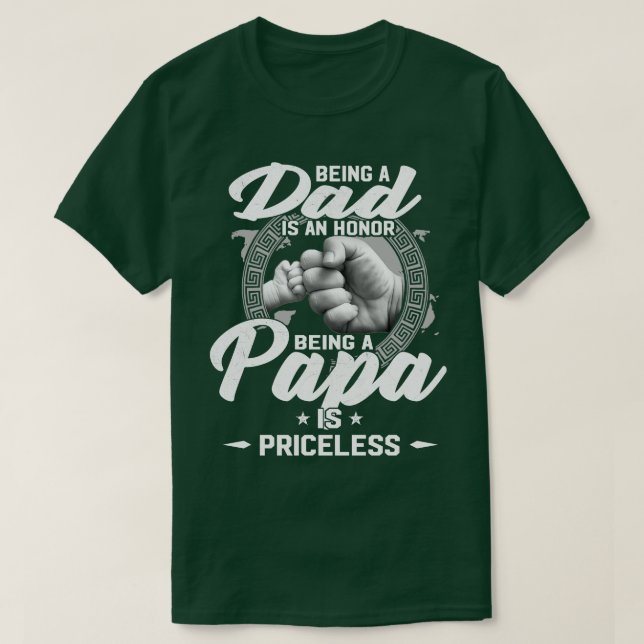 Camiseta Ser Pai É Uma Honra Ser Um Papa É Imprestável (Frente do Design)