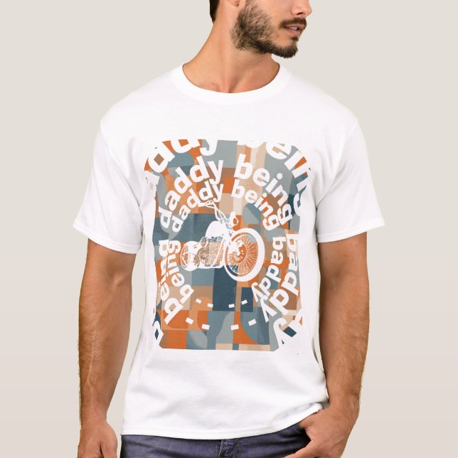 Camiseta "Ser Papai Ser Malvado" Chopper Daddy Geométrico (Frente)