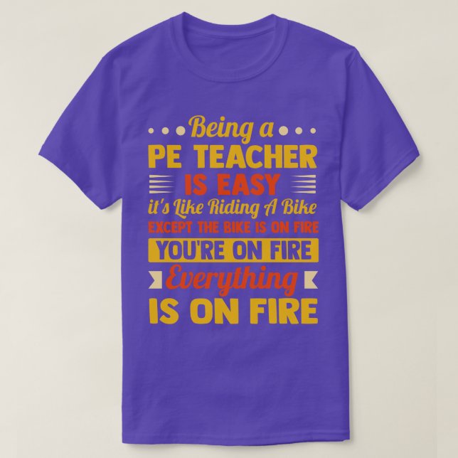 Camiseta Ser Professora É Fácil, É Como Andar De bicicleta (Frente do Design)