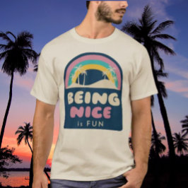 Camiseta Ser Simpático é Divertido Praia