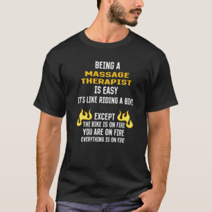 Camiseta Ser terapeuta de massagem é fácil, masseur, humor