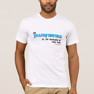 Camiseta Ser transformado em texto azul