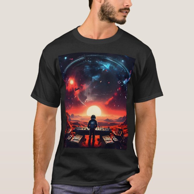 Camiseta Ser um dj em outro planeta (Frente)