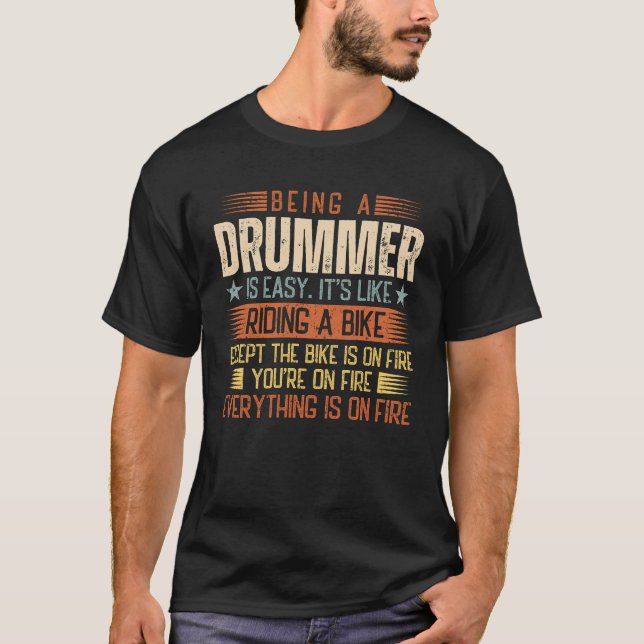 Camiseta Ser Um Drummer É Fácil (Frente)
