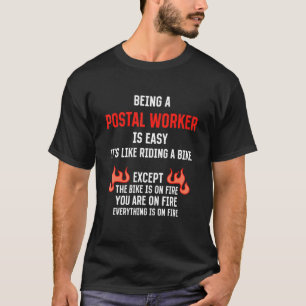 Camiseta Ser um Empregador Postal é um Correio Humor do Cor