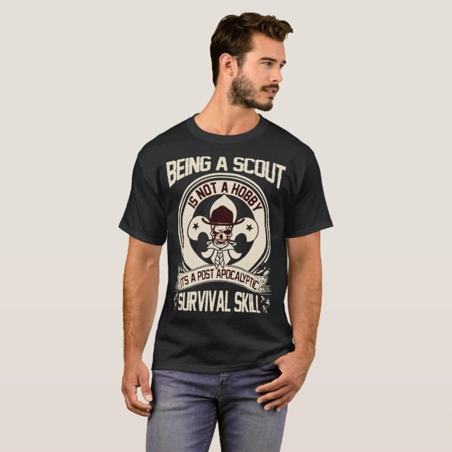 Camiseta ser um escuteiro não é um skelet da habilidade da (Frente Completa)