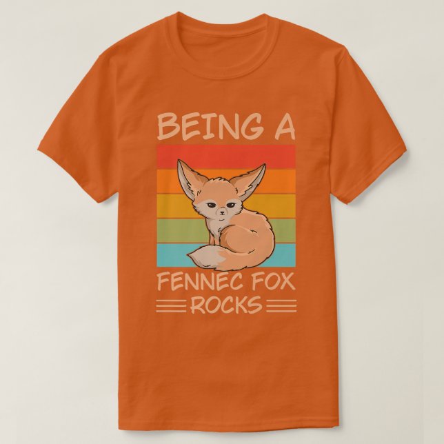 Camiseta Ser um fenez de rochas Design para um Fennec Fo Lo (Frente do Design)