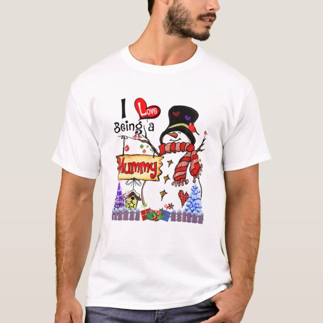 Camiseta Ser Um Homem de Neve Múmia (Frente)