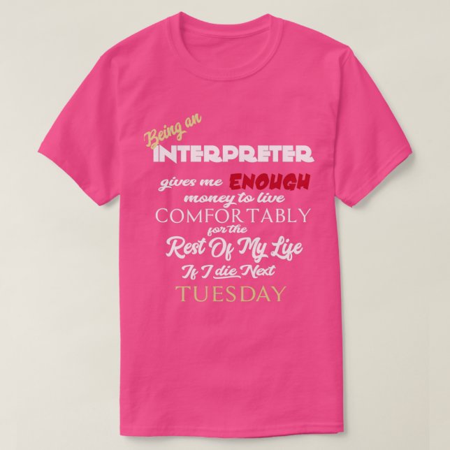 Camiseta Ser um intérprete (Frente do Design)