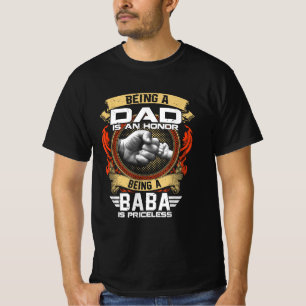 Camiseta Ser um PAI é uma HONRA Ser um BA BA é impecável