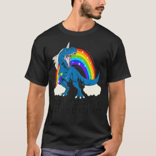 Camiseta Ser Um Pe De Unicornasauro Num Campo De Fundição D