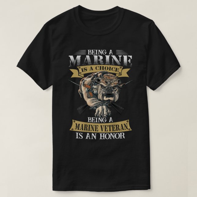 Camiseta Ser um veterano marinho é uma honra (Frente do Design)