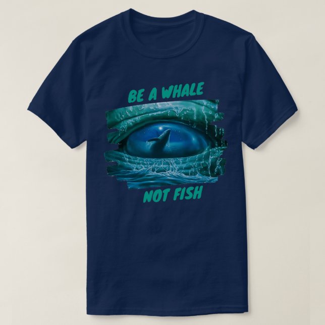 Camiseta Ser Uma Baleia Não Um Peixe (Frente do Design)