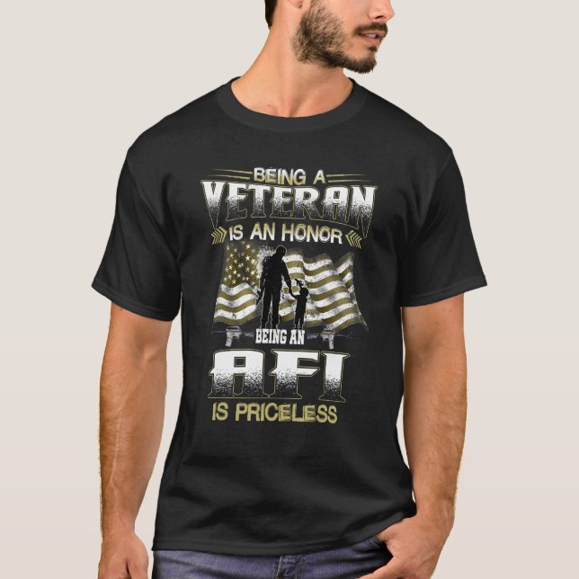 Camiseta Ser Veterano É Uma Honra Ser Afi É Pricel (Frente)