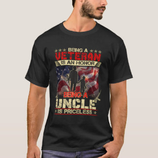 Camiseta Ser Veterano É Uma Honra Ser Tio-Veterano