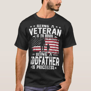 Camiseta Ser Veterano É Uma Honra Ser Um GODFATHER É P